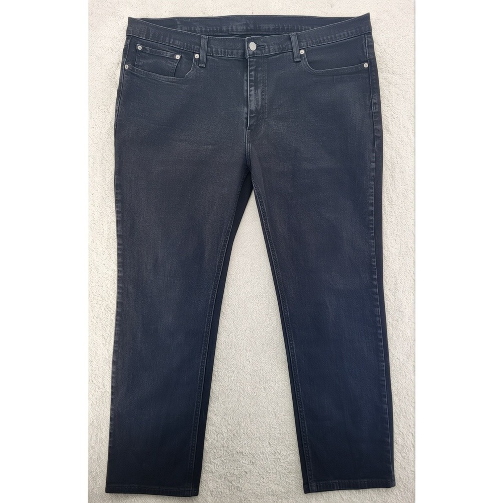 Levi Strauss & Co. men's 541 jeans 44X31 logo straight 5 pocket black stretch
